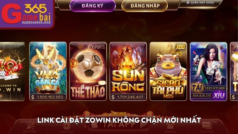 Link cài đặt ZOWIN không chặn mới nhất